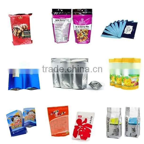 Factory customized standing up plastic food packaging bag