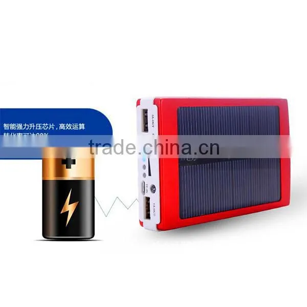Dual USB Portable Solar Battery Charger Power Bank 6000mAh for iPhone for iPad for Android Phone