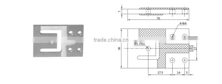 GPB200 75kg 300kg flat weighing load cell