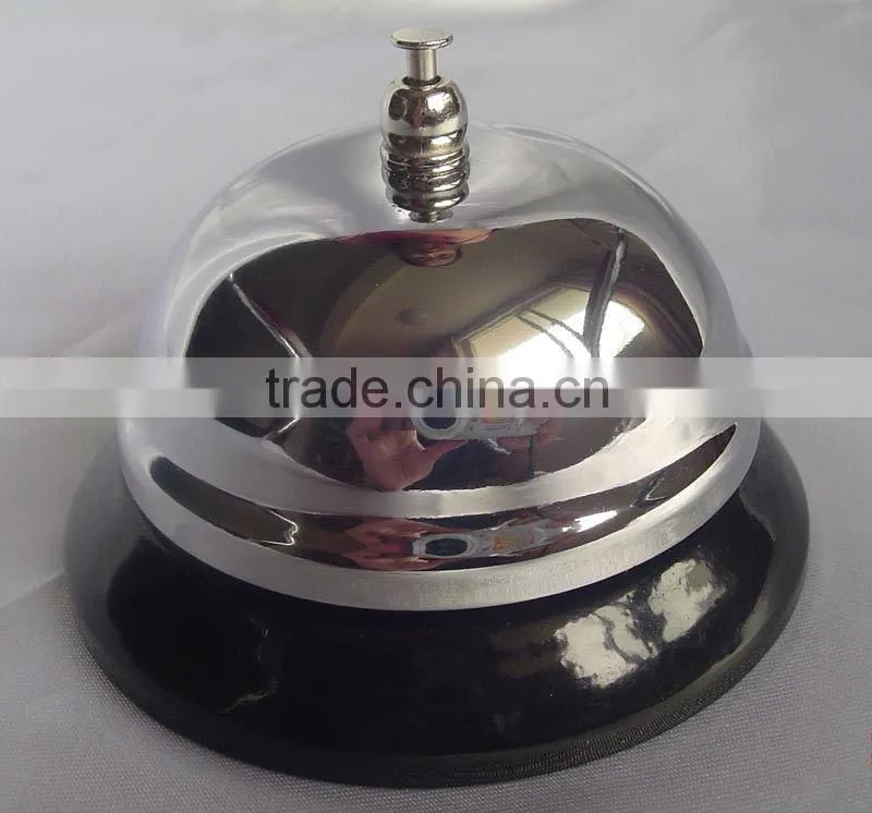 3.4''hotel reception bell,table call bell A12-D02 in silver or gold cover and colorful painted base(E569)