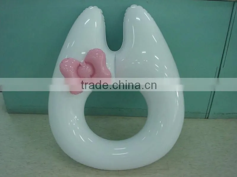 Portable inflatable kids swimming ring transparent flaots ring for swimming