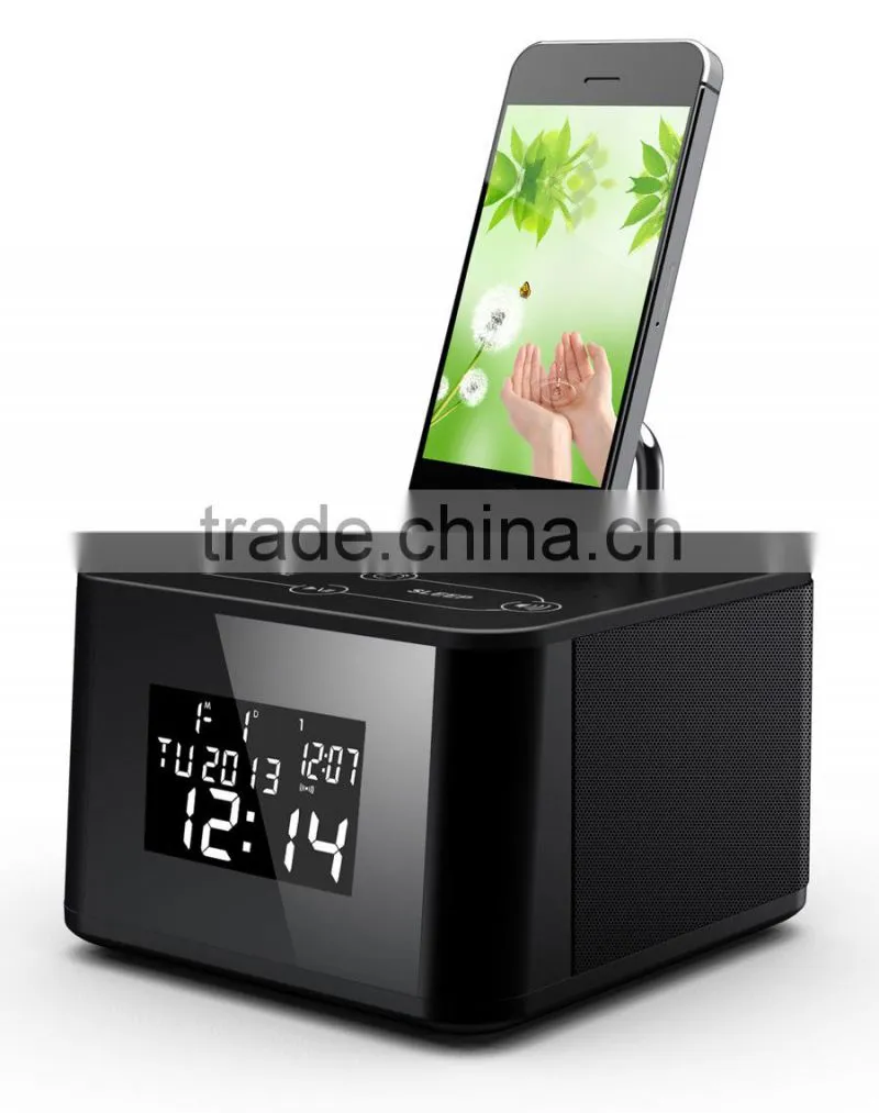 Squre shape bluetooth speaker with Alarm