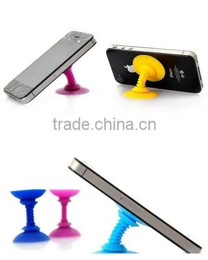 Silicone Double-sided Phone Suction Holder Sucker Stand / silicone cell phone stand / suction cup mobile phone stand