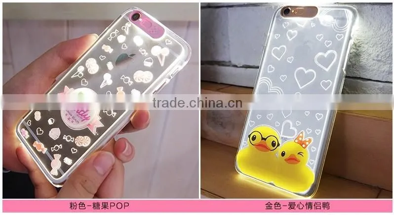 Korean Popular Fresh Meat Led Phone Case Lighting Led for Iphone Case