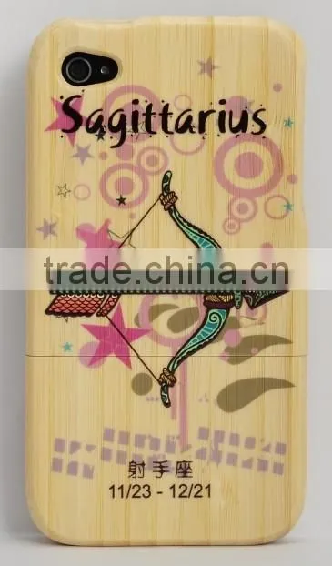 OCASE Manufacturer Maple Wood Zodiac Sign Color Drawing Printing phone cover for iphone 6