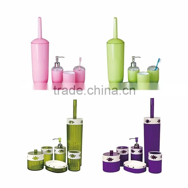 3D Bubble Home Decoration Fish Pattern of Tumbler Lotion Dispenser Toilet Waste Bin Acrylic Bathroom Accessory