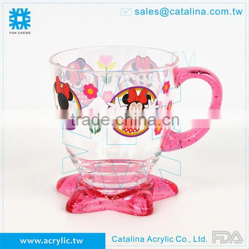 Acrylic 9oz STAR SHAPE BOTTOM EASY CUP