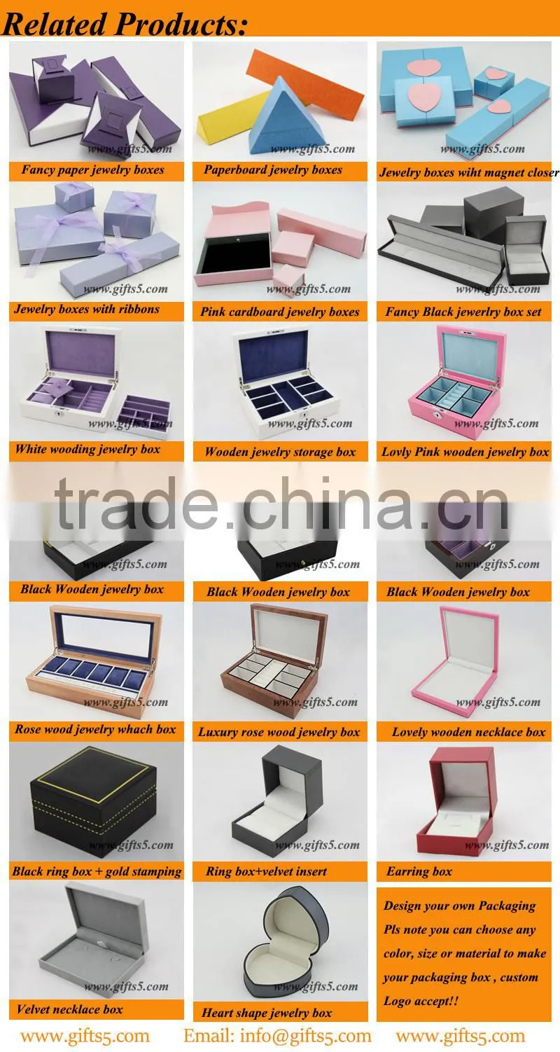 Custom paper jewelry box / Lid and base square cardboard jewellery boxes for jewellery hot sale