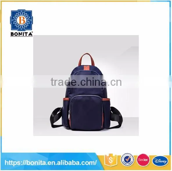 school teenage school backpack with leather trim for sale
