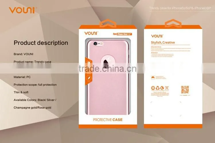 High quality PC Pure Colour Gun Black Silver Champagne Gold Rose Gold Back Cases Cover For Iphone 6 6S 6 Plus