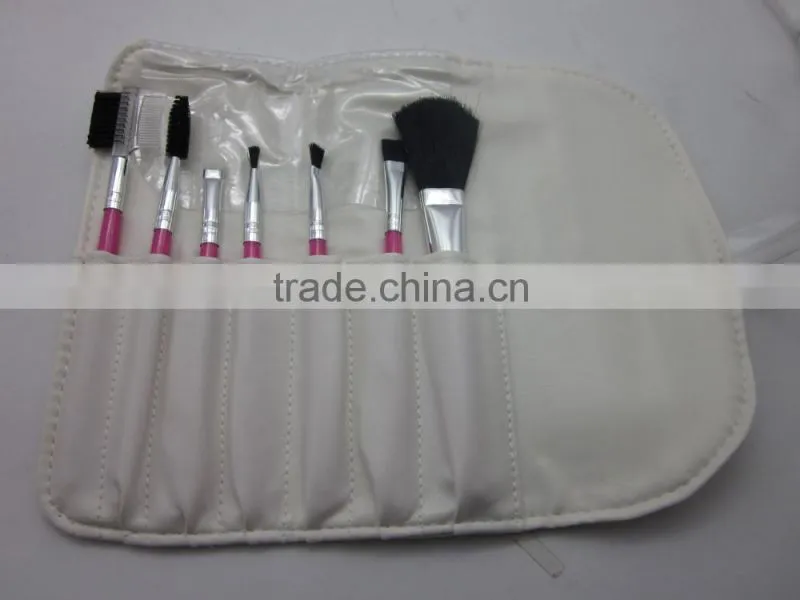 For Girls Cosmestic 7PCS pink Makeup Brushes With Bag
