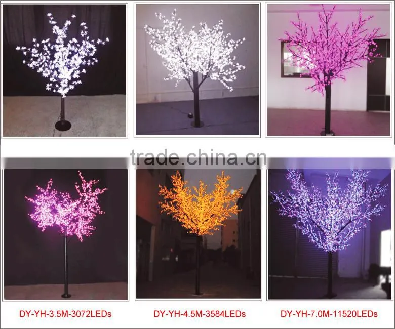 Outdoor street decoration LED cherry blossom tree with high brightness lights