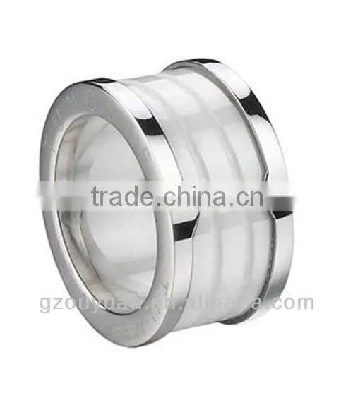 Ceramic and Stainless Steel Combined Ring, Wide Ceramic Ring