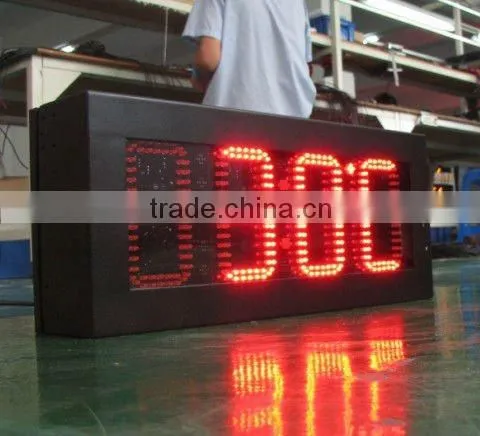 Sinoela outdoor waterproof wireless 5inch red indoor led clock display led time temperature sign time and temperature led displa