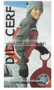 Printed paper hangtag for garment