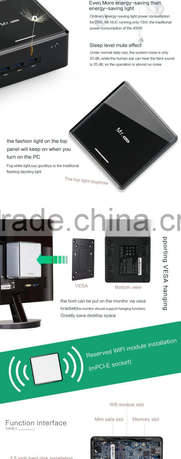 wholesale china import windows mini pc J1900 quad core 2.4GHz HDMI beauty case hot desktop PC