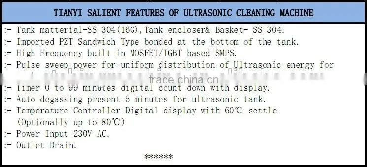 Ultrasonic cleaning machine