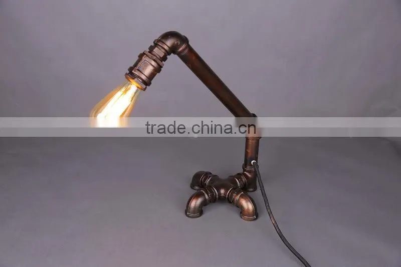 Manufacturer's Vintage Industrial Water Pipe Design Table Lamp