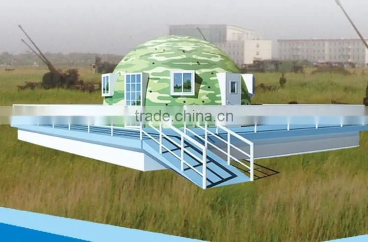 Panelized movable popular fiberglass prefab geodesic house dome