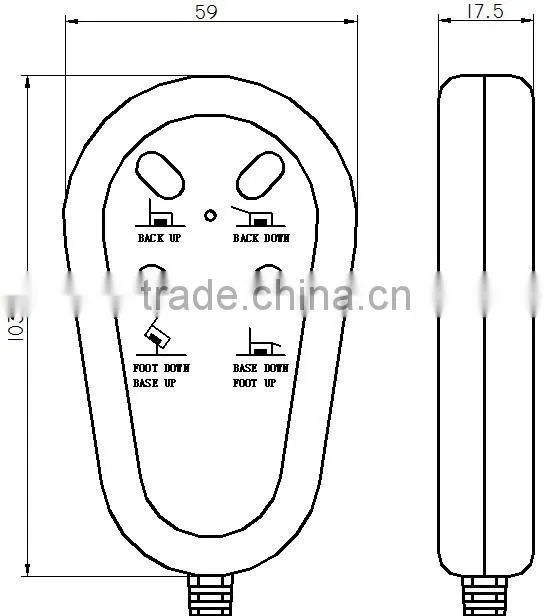 HG-A linear actuator handsets, 4 buttons for electric sofa
