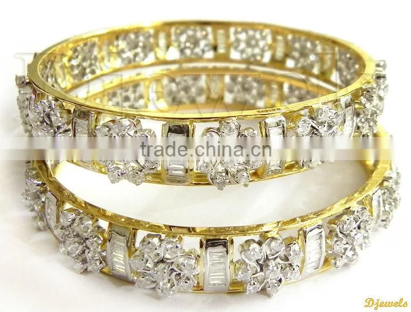 Diamond Gold Bangles, Bridal Bangles, Diamond Jewelry