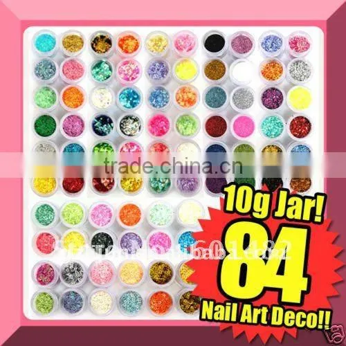 H1-019 84COLORS MIXING GLITTER POWDER
