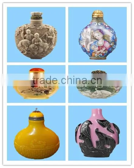 Small Empty Chinese Hand painting glass snuff bottle