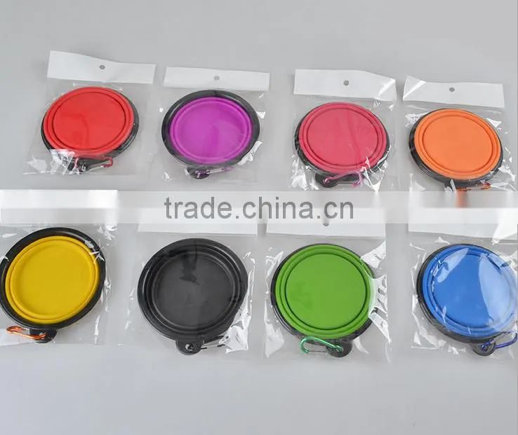 wholesales mountaineering pet silicone foldable bowl