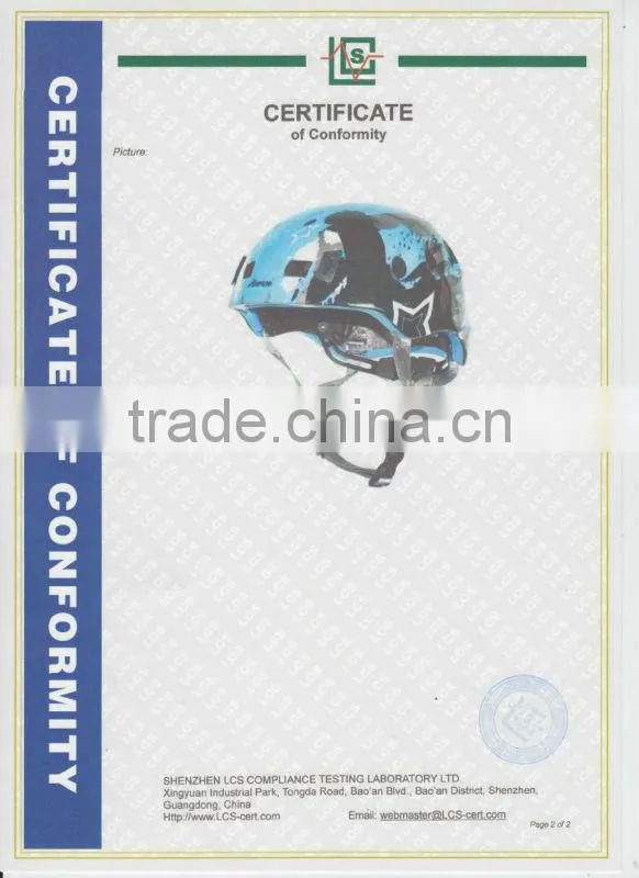 Inmold Rock Climbing Helmet with PC Shell CE EN 12492 approved Light-weight Climbing Helmet
