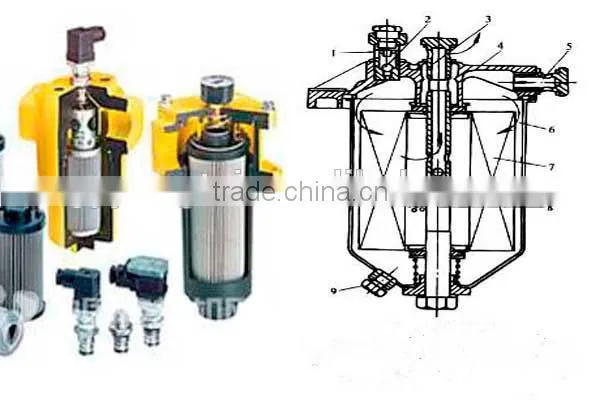 Agriculture single cylinder diesel engine parts iron fuel filter assembly