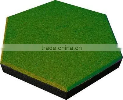 hexagon shaped rubber paver