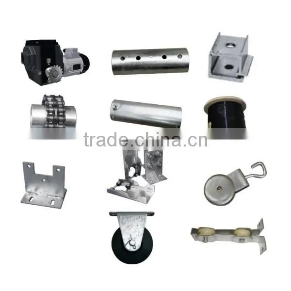 Greenhouse accessories rack and pinion