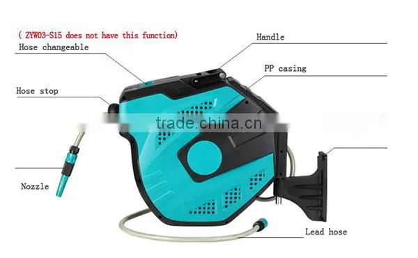 outdoor leisure products 1/2 inch euro standard plastic water hose reel