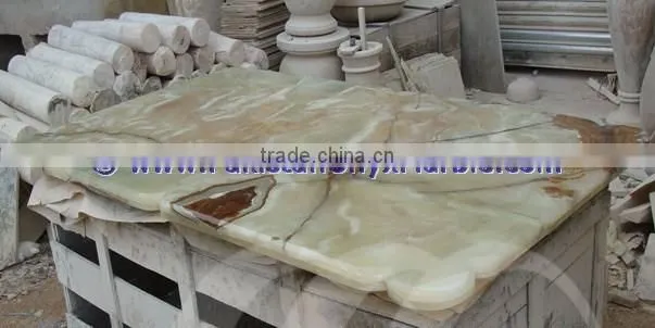 BEAUTIFUL LIGHT GREEN ONYX TABLE TOPS COLLECTION