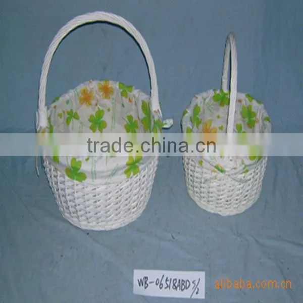HOT NICE natural basket fruit packaging with handle