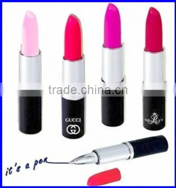 plastic lipstick ball point pen