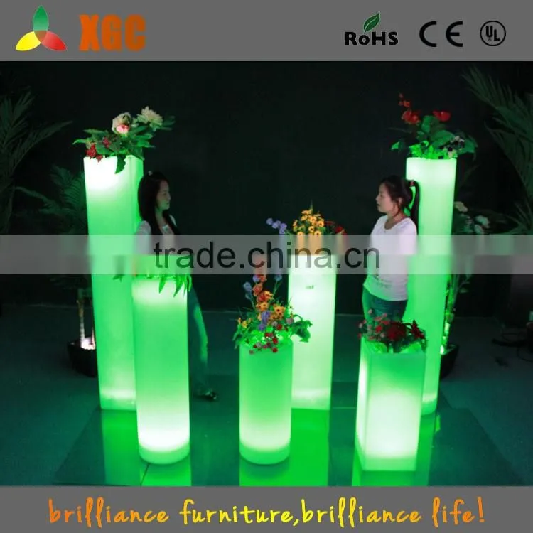 Decoration vase pot with lighting, planter flower pot for outdoor public