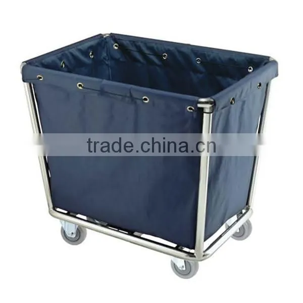 high quality customized Cone-Shape stainless steel housekeeping carts trolley service cart maid's cart