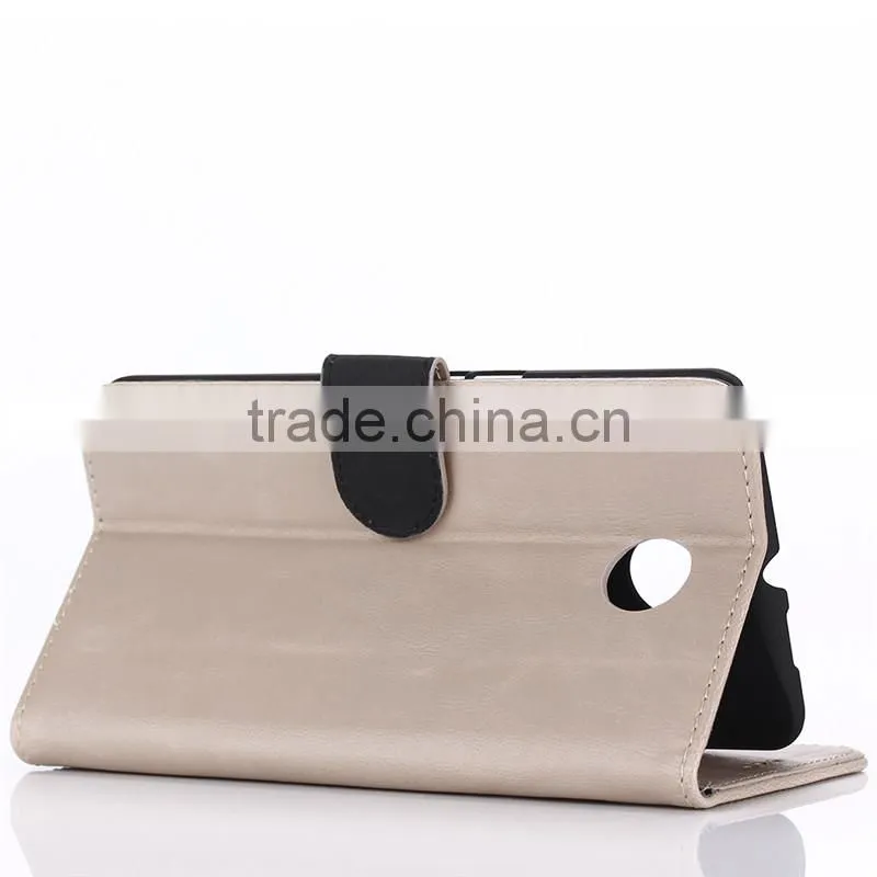 High quality crazy-horse PU card bumper/pocket cell phone case for LG