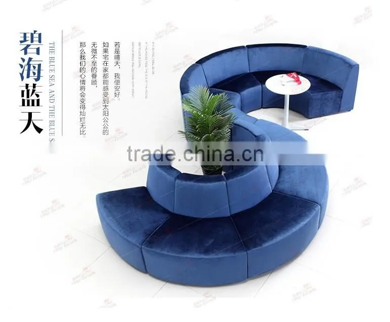 Freedom combination of color round shape sofa stool bench for shopping mall public area high fashion project furniture modern