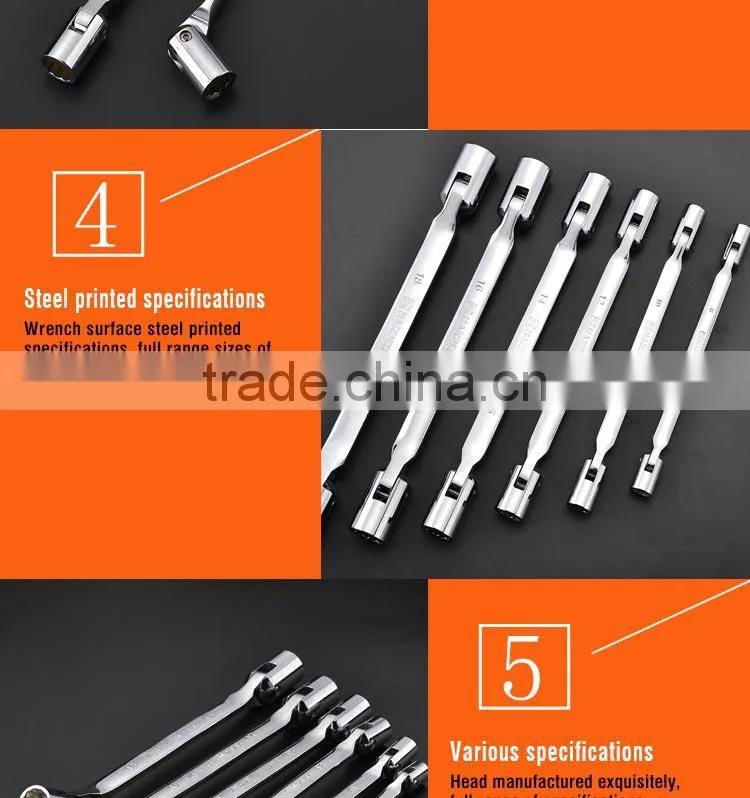 double socket wrench Chrome Vandium steel spanner wrench tool