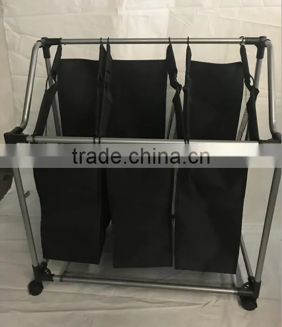 FACTORY SALE!!! Hotel and home usage triple laundry sorter without ironing board/3 lift-off fableable landry sorter