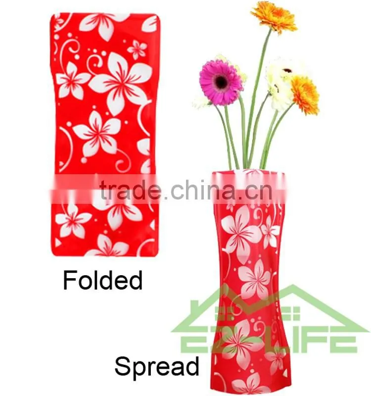 Best Creative Environmental Clear Artificial Acrylic Foldable Plastic Vase for food