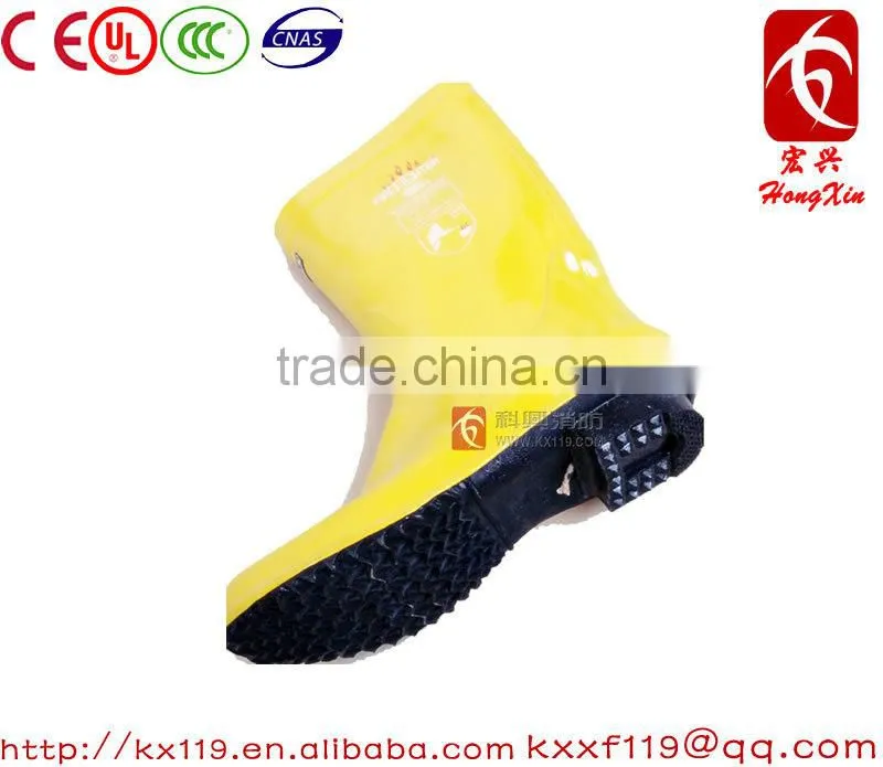 Factory direct sale 2015 New Design steel toe fire station fire safety boots