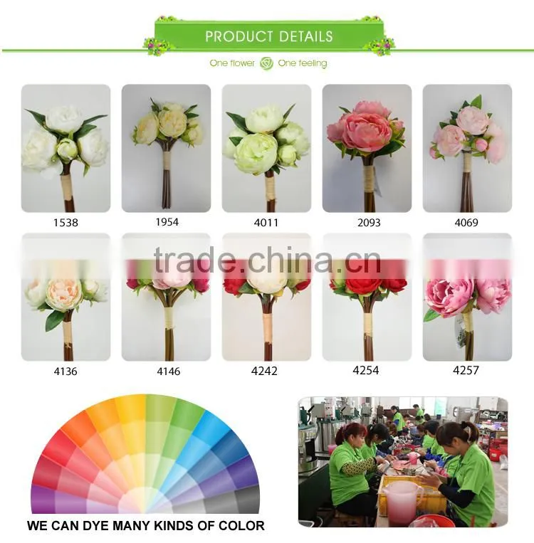 bridal wholesale wedding bush bouquet flore ranunculus artificial bushes