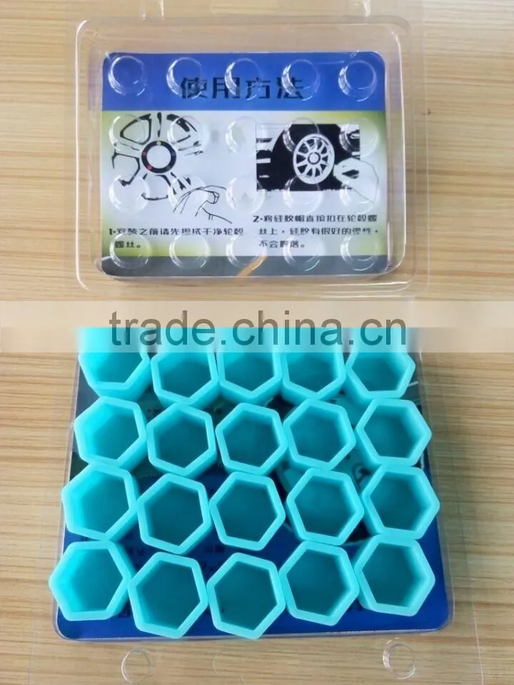 Silicone Wheel Lugs Nuts Bolts Covers Protective Cap 21mm
