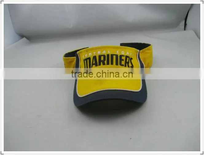 2013 high quality sun visor cap with embroidery logo made in Guangdong