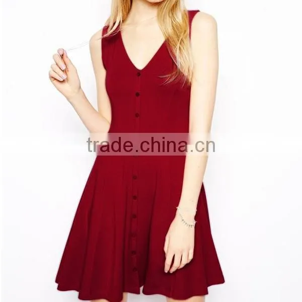 HD-D128 elegant fashion solid women dress/casual ladies dress
