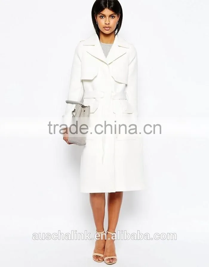trendy russian style women white elegant winter coat