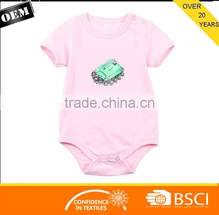 Newborn Clothes Short Sleeve Infant Product cotton Baby Romper with printing